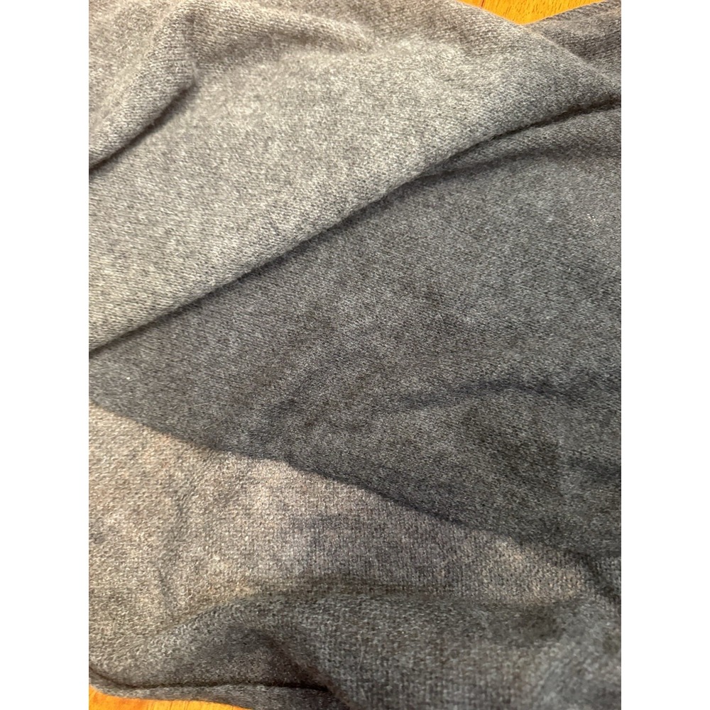CLAUDIA NICHOLE 100% Cashmere Scarf Gray And Black OmbréOMBRE 21" X 96 - Picture 5 of 7